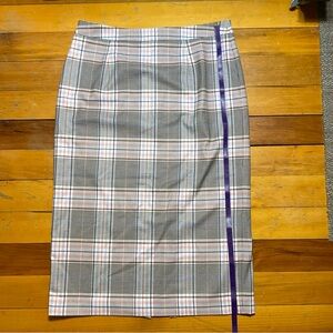 Halogen Plaid Pencil Skirt Size 12